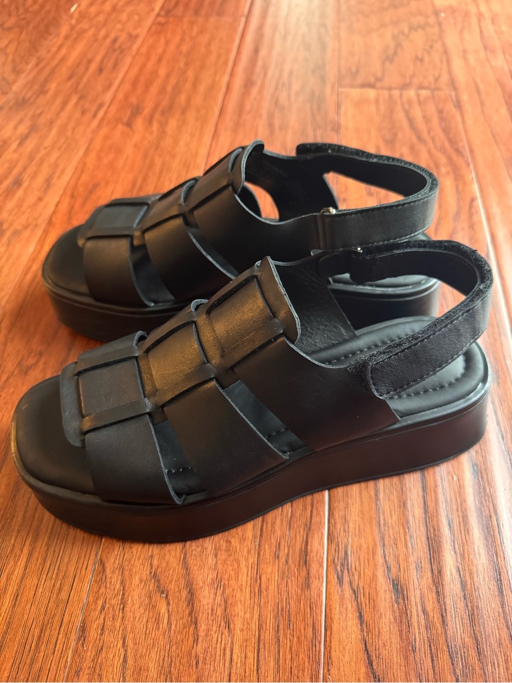 Vagabond Shoemakers Chic Courtney Black Platform Chunky Fisherman Sandals Sz 10 - Picture 6 of 11